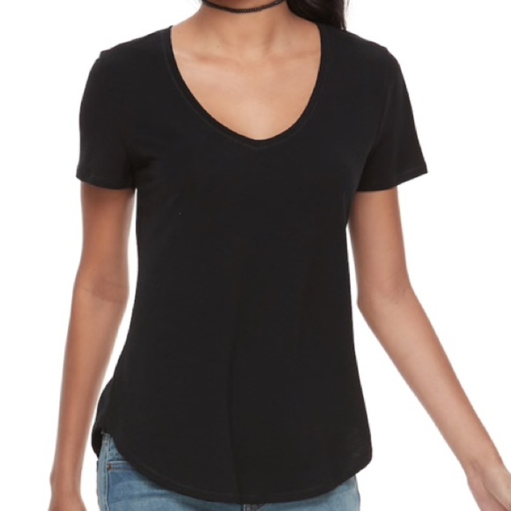 SO Black Perfect V-Neck T Shirt